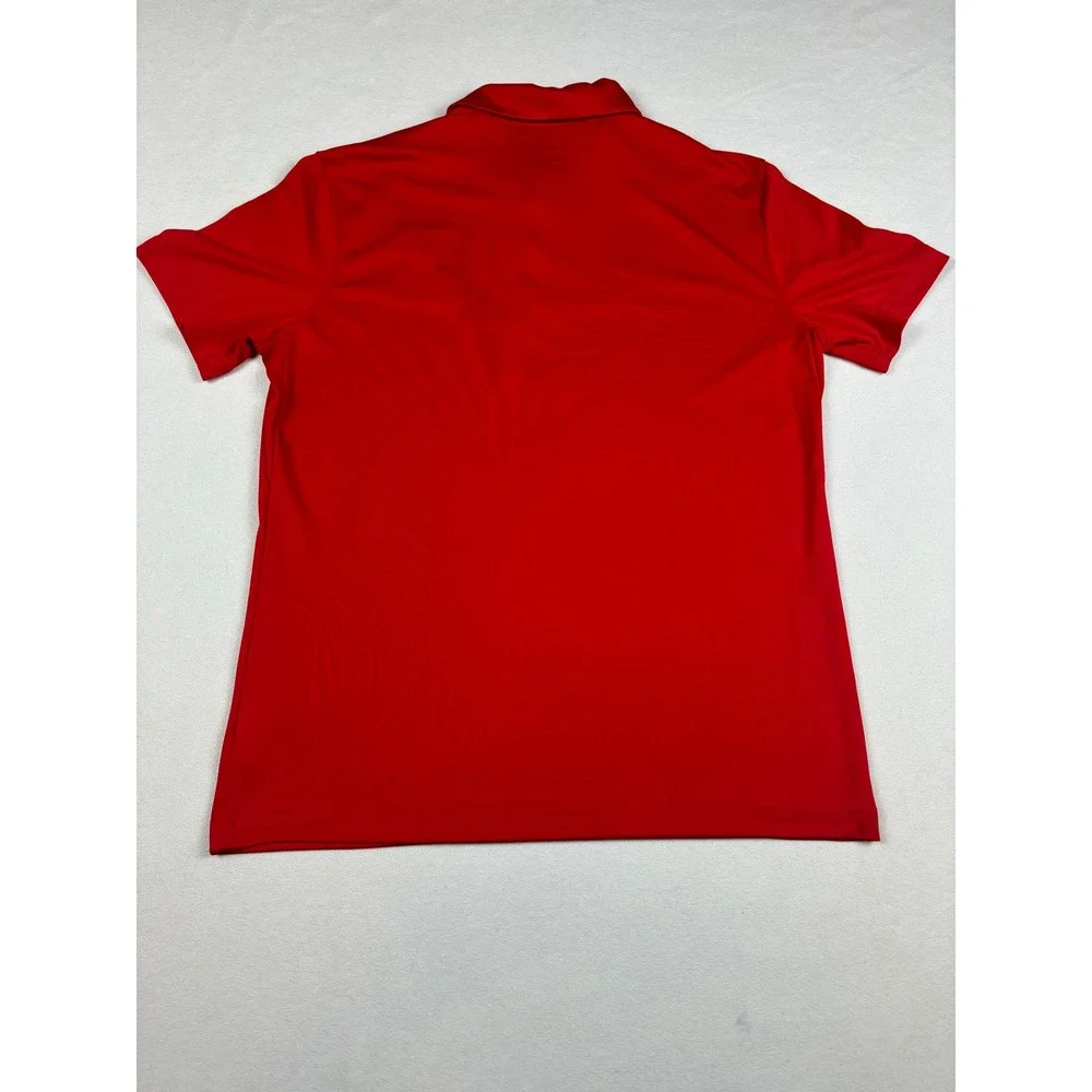 Nike Dri-FIT Mens Large Red CHSW Falcons Soccer‎ Polo Shirt Short Sleeve JS